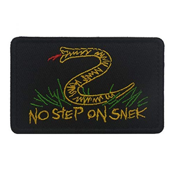 SOUTHYU Airsoft Morale Patch 3 SOUTHYU 2 Pieces Embroidered No Step On Snek Tactical Morale Patches Military Emblem Badge Fastener Hook and Loop Patch