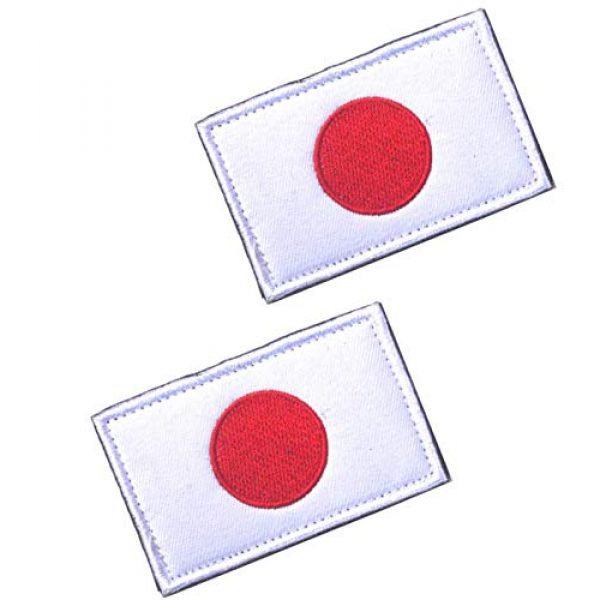 Tactical Embroidery Patch Airsoft Morale Patch 1 2pcs Japan Flag Embroidery Patch Military Tactical Morale Patch Badges Emblem Applique Hook Patches for Clothes Backpack Accessories