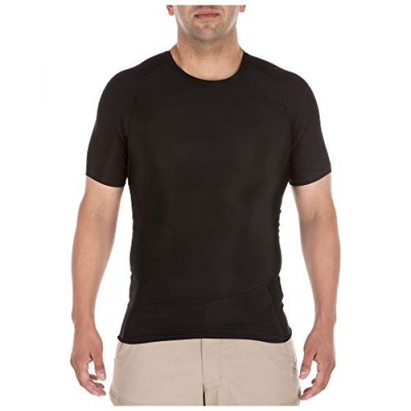 5.11 Tactical Shirt 2 5.11 Tactical Men's Short Sleeve Tight Crew Shirt, Athletic Fit, Moisture Wicking Technology, Style 40005