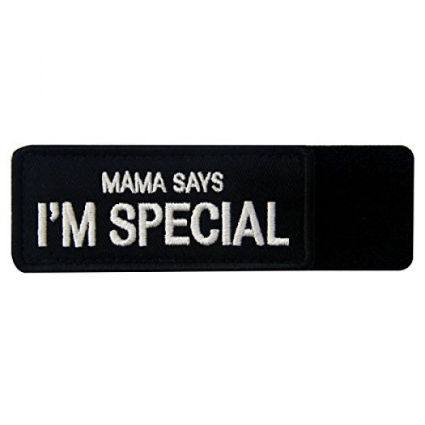 EmbTao Airsoft Morale Patch 5 Mama Says I'm Special Tactical Morale Emblem Embroidered Fastener Hook & Loop Patch