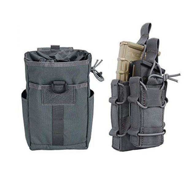 EXCELLENT ELITE SPANKER Tactical Pouch 1 Molle Dump Pouch Drawstring Magazine Open-Top Double Rifle Mag Pouch Pistol Mag Pouch