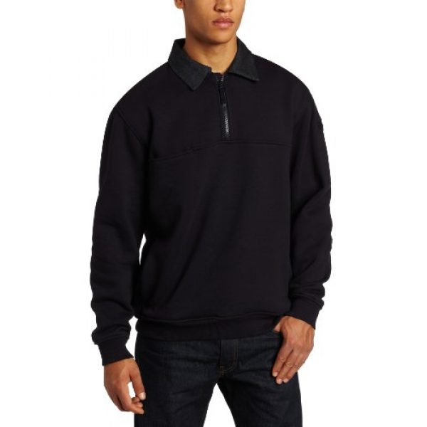 5.11 Tactical Shirt 1 5.11 Tactical Men's Poly-Cotton Fleece Denim Detailed Job Shirt, Fire Navy, Style 72301