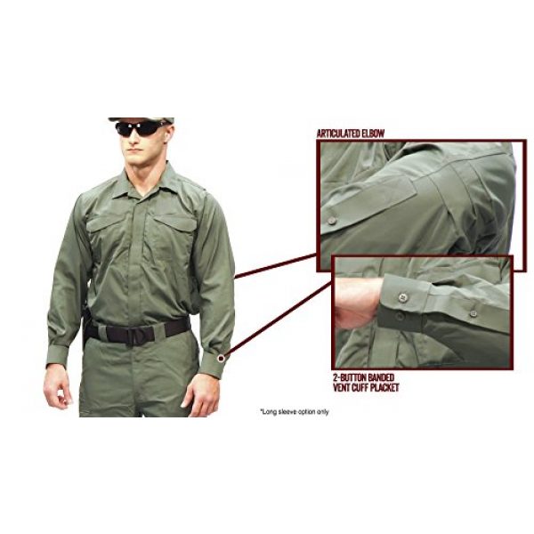 Tru-Spec Tactical Shirt 4 Tru-Spec 24-7 1051002 Men's Ultralight Long Sleeve Uniform Shirt, Polyester Cotton Rip-Stop, X-Small Regular, Black