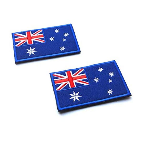 Tactical Embroidery Patch Airsoft Morale Patch 1 2pcs Australia Flag Embroidery Patch Military Tactical Morale Patch Badges Emblem Applique Hook Patches for Clothes Backpack Accessories