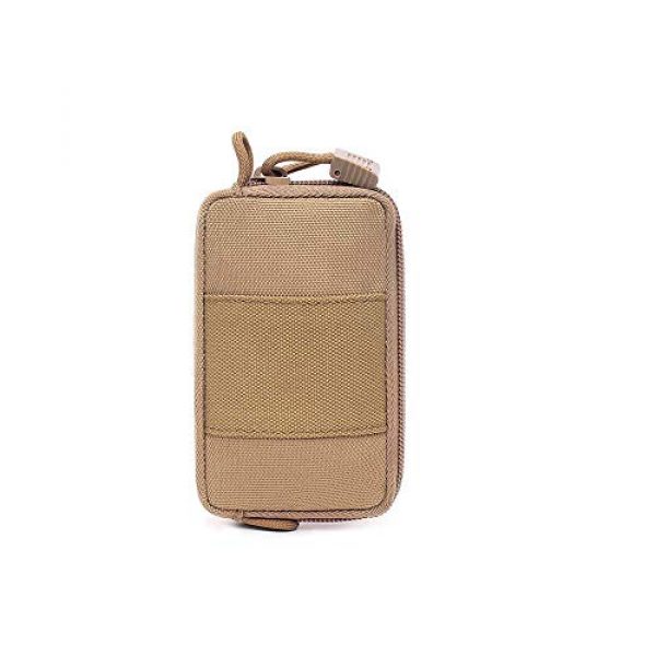 DETECH Tactical Pouch 2 DETECH Tactical Front Pocket Mini Wallet ID Cards Holder with Zippers EDC Pouch