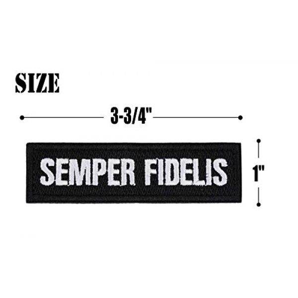 ELLEWIN Airsoft Morale Patch 3 ELLEWIN USA Marine Corps USMC Patch Semper Fidelis Embroidery Patch Military Tactical Morale Badge Patch Hook and Loop