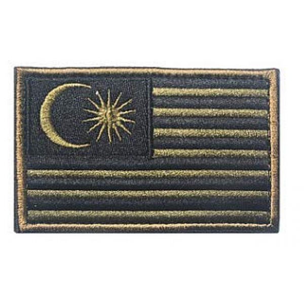 Embroidery Patch Airsoft Morale Patch 1 Malaysia Flag Patch Military Hook Loop Tactics Morale Embroidered Patch (color2)