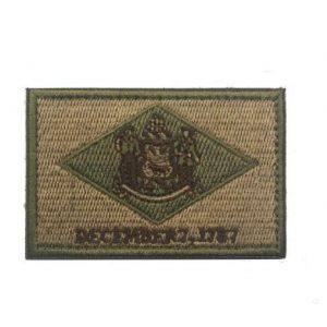 Tactical Embroidery Patch Airsoft Morale Patch 1 State Flag of Delaware Embroidery Patch Military Tactical Morale Patch Badges Emblem Applique Hook Patches for Clothes Backpack Accessories