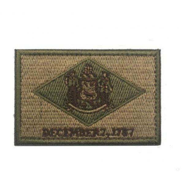 Tactical Embroidery Patch Airsoft Morale Patch 1 State Flag of Delaware Embroidery Patch Military Tactical Morale Patch Badges Emblem Applique Hook Patches for Clothes Backpack Accessories