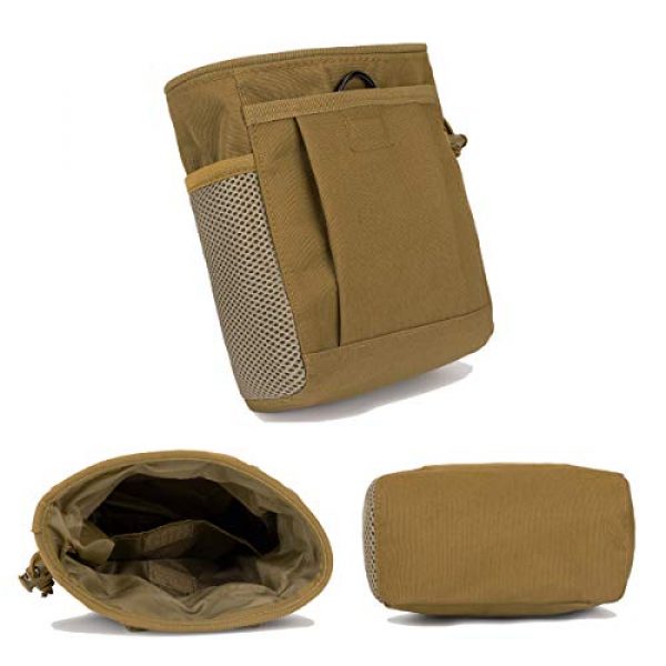 BraveHawk OUTDOORS Tactical Pouch 3 BraveHawk OUTDOORS MOLLE Dump Pouch, 900D Nylon Oxford Tactical Drawstring Magazine Ammo Reloader Pouch Outdoor Adjustable Military Utility Belt Fanny Hip Bag