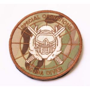 Tactical Embroidery Patch Airsoft Morale Patch 1 Scuba Diver Tactical Embroidery Patch Hook & Loop Morale Patch Military Patch for Clothing Accessory Backpack Armband