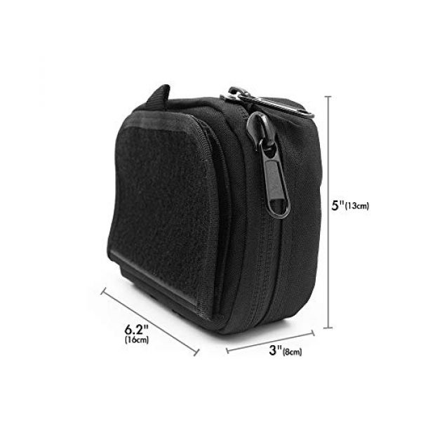 LIVANS Tactical Pouch 4 LIVANS Tactical Molle Map Pouch, EDC Tactical Pouch Small Modular Admin Pouches Tactical Camera Case Utility Gadget Waist Bag with ID Window