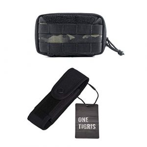 OneTigris Tactical Pouch 1 OneTigris Multicam Black MOLLE Pouch & Black Torch Holster