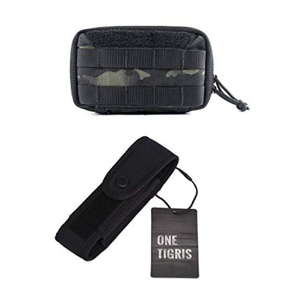 OneTigris Tactical Pouch 1 OneTigris Multicam Black MOLLE Pouch & Black Torch Holster