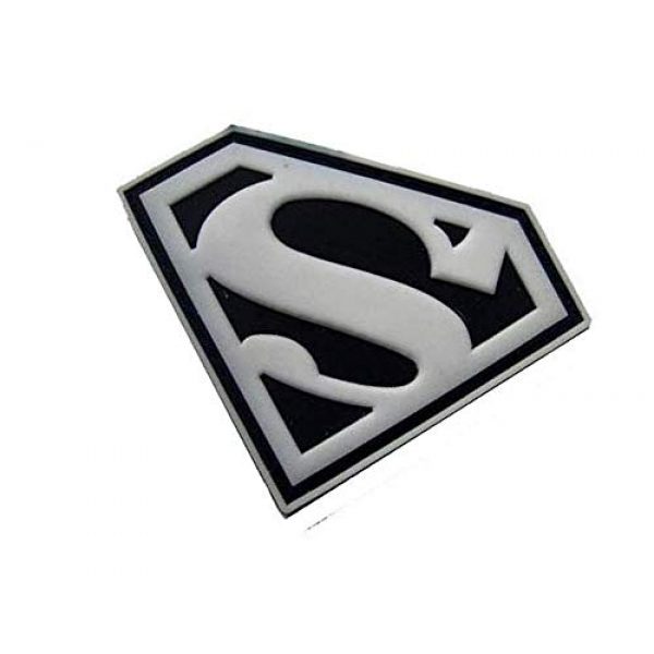 PVC PATCH Airsoft Morale Patch 3 Superman Superhero Military Hook Loop Tactics Morale PVC Patch (color2)