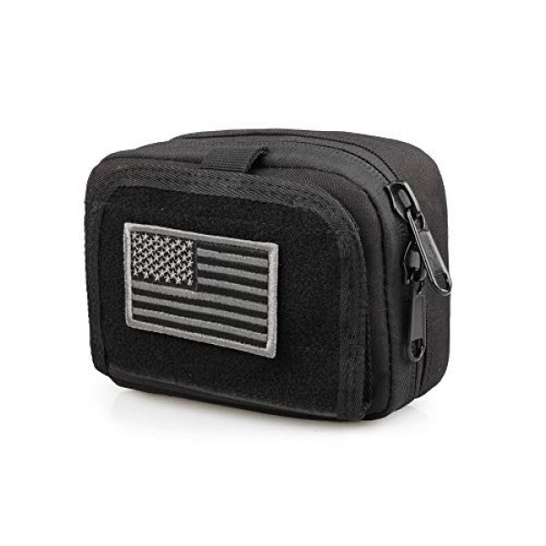 LIVANS Tactical Pouch 2 LIVANS Tactical Molle Map Pouch, EDC Tactical Pouch Small Modular Admin Pouches Tactical Camera Case Utility Gadget Waist Bag with ID Window