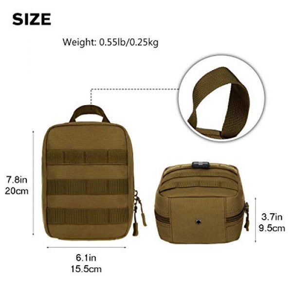 Protector Plus Tactical Pouch 3 Protector Plus First Aid Kit Pouch Tactical MOLLE Medical Utility Bag Military IFAK Gear Case Outdoor Emergency Survival Supplies (Bag Only)