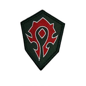 Embroidery Patch Airsoft Morale Patch 1 World of Warcraft Horde Military Hook Loop Tactics Morale Embroidered Patch (color2)