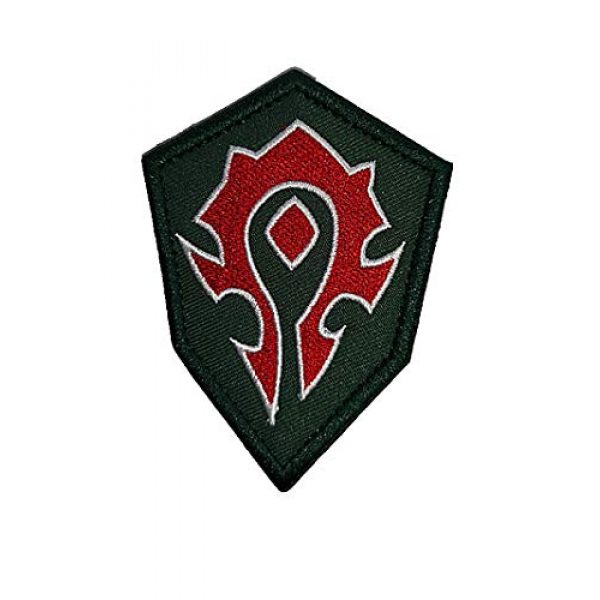 Embroidery Patch Airsoft Morale Patch 1 World of Warcraft Horde Military Hook Loop Tactics Morale Embroidered Patch (color2)