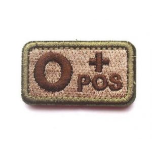 Embroidered Patch Airsoft Morale Patch 1 2pc O+ Positive POS Tactical Patch Military Embroidered Morale Tags Badge Embroidered Logo Patch DIY Applique Shoulder Patch Embroidery Gift Patch (O+)