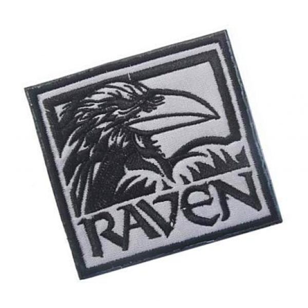 Embroidery Patch Airsoft Morale Patch 2 Raven Military Hook Loop Tactics Morale Embroidered Patch (color2)