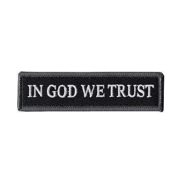 Tactical Embroidery Patch Airsoft Morale Patch 1 in God We Trust Tactical Embroidery Patch Hook & Loop Morale Patch Military Patch for Clothing Accessory Backpack Armband (Black)