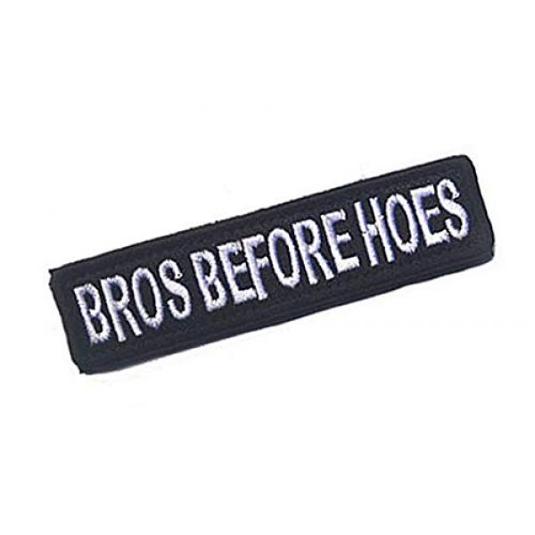Embroidery Patch Airsoft Morale Patch 2 Bros Before Hoes Military Hook Loop Tactics Morale Embroidered Patch (color4)