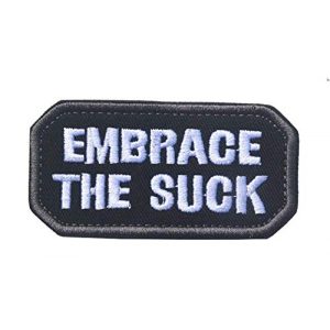 Tactical Embroidery Patch Airsoft Morale Patch 1 Embrace The Suck Embroidery Patch Military Tactical Morale Patch Badges Emblem Applique Hook Patches for Clothes Backpack Accessories