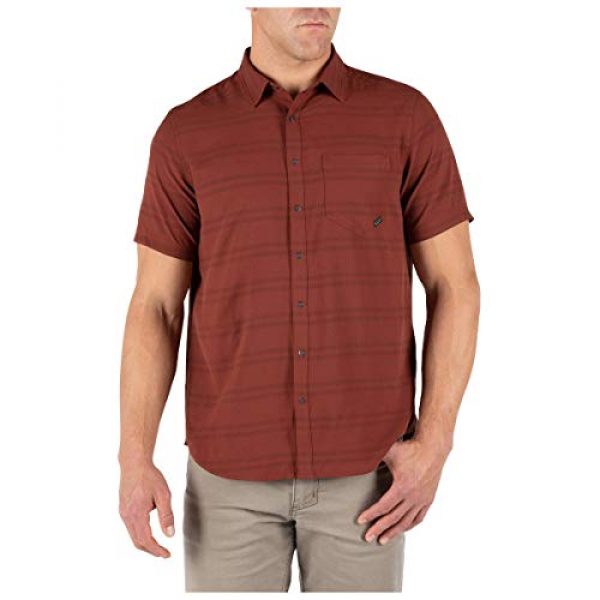 5.11 Tactical Shirt 1 5.11 Tactical Men's So Swift Short Sleeve Shirt, Metal Ring Snaps, Style 71388