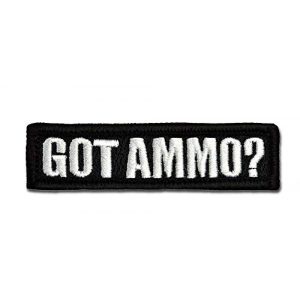 BASTION Airsoft Morale Patch 1 BASTION Morale Patches (Got Ammo, Black) | 3D Embroidered Patches with Hook & Loop Fastener Backing | Well-Made Clean Stitching | Military Patches Ideal for Tactical Bag, Hats & Vest