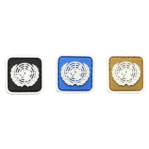 Tactical PVC Patch Airsoft Morale Patch 1 3pcs Mini Size United Nations Flag Glowing in Dark PVC Military Tactical Morale Patch Badges Emblem Applique Hook Patches for Clothes Backpack Accessories