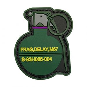 Morton Home Airsoft Morale Patch 1 Morton Home Hand Grenades PVC Tactical Morale Badge Rubber Patch (Purple)