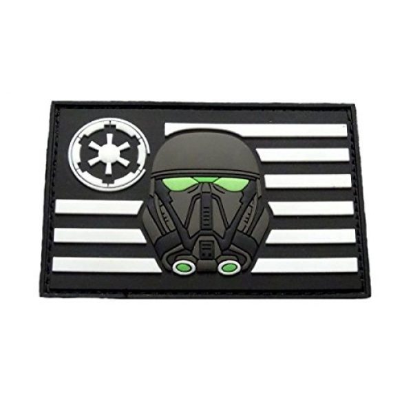 Miltacusa Airsoft Morale Patch 1 Stormtrooper USA Flag Rogue Patch [Glow Dark -3D-PVC Rubber -Velcro Brand" Fastener]