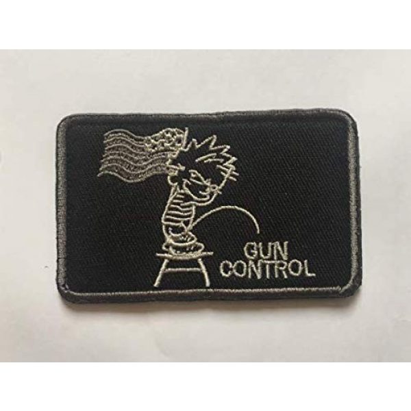 Tactical Embroidery Patch Airsoft Morale Patch 3 Piss ON Gun Control USA Second 2ND Amendment Embroidery Patch Military Tactical Morale Patch Badges Emblem Applique Hook Patches for Clothes Backpack Accessories