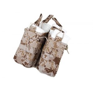 TMC Tactical Pouch 1 TMC Tactical Molle AOR1 Double Open Top 6pcs M4 Mag Magazine Pouch Bag
