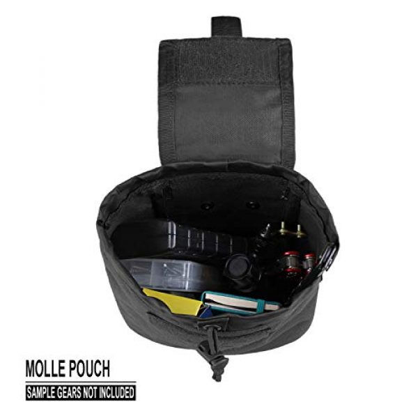 AMYIPO Tactical Pouch 5 AMYIPO Folding Tactical Molle Drawstring Magazine Dump Pouch, Military Adjustable Belt Utility Hip Holster Bag Outdoor Mag Pouch