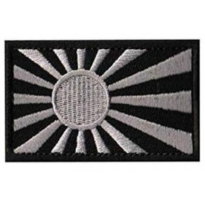 Embroidery Patch Airsoft Morale Patch 1 Rising Sun Flag Flag of Japan Japanese Flag Military Hook Loop Tactics Morale Embroidered Patch (color2)