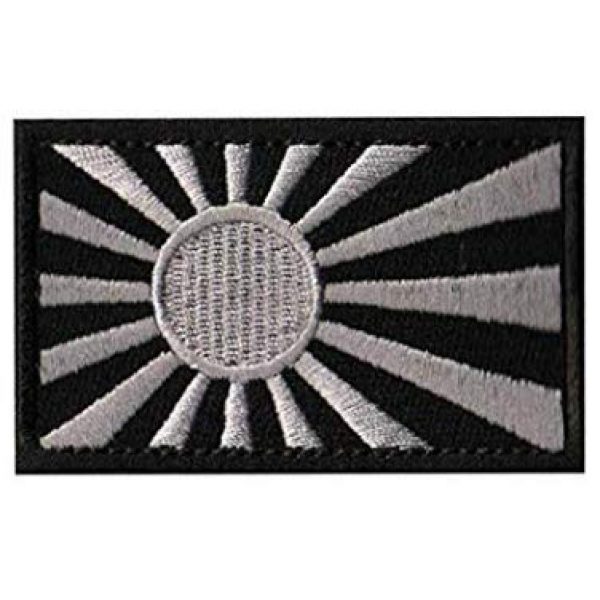 Embroidery Patch Airsoft Morale Patch 1 Rising Sun Flag Flag of Japan Japanese Flag Military Hook Loop Tactics Morale Embroidered Patch (color2)
