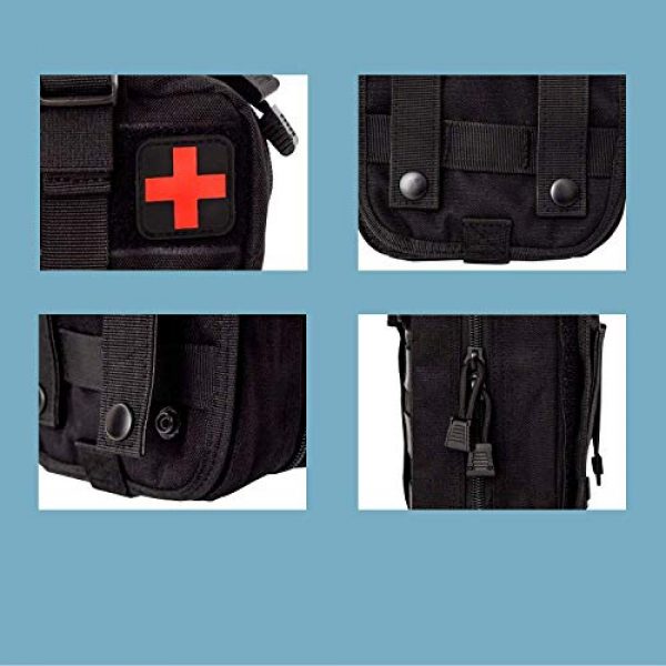 Krisvie Tactical Pouch 6 Krisvie 2Pack Tactical EMT Pouch 1000D Nylon Detachable Molle First Aid Bag for Outdoor