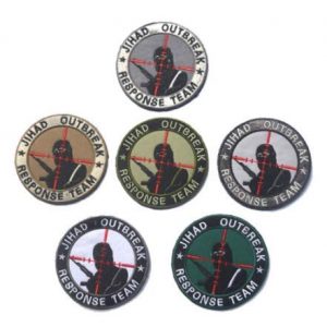Tactical Embroidery Patch Airsoft Morale Patch 1 Jihad Outbreak Response Team Tactical Embroidery Patch Hook & Loop Morale Patch Military Patch for Clothing Accessory Backpack Armband (6pcs)