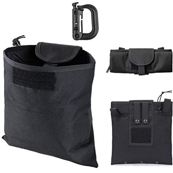 Livans Tactical Pouch 1 Livans Roll-up Molle Dump Pouch, Tactical Floding Ammo Recovery Pouches Drawstring Magazine Recycling Bag for Airsoft Hunting Gear Paintball Wargame Include 1 pcs Grimlock