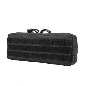 ProCase Tactical Pouch 1 ProCase Tactical Admin Pouch, Versatile Molle Admin Pouch EDC Carry Bag Multi-Purpose Tool Holder for Magazine, Map and Other Small Tools -Black
