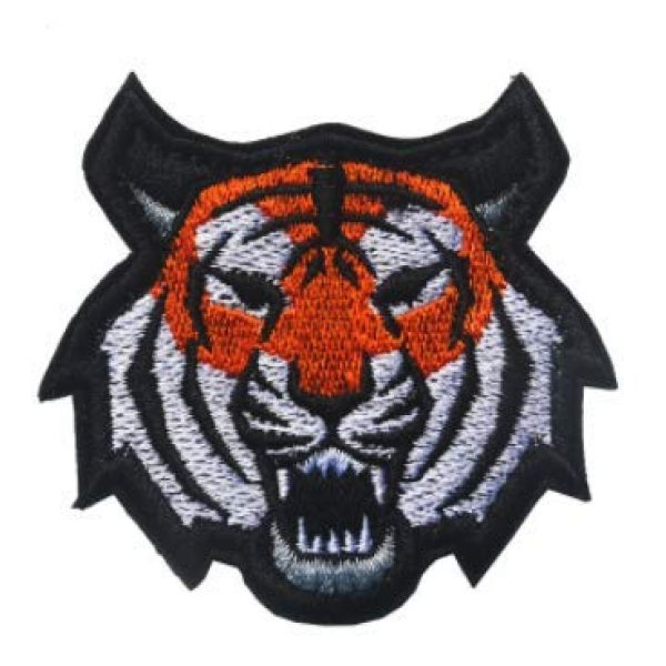 Tactical Embroidery Patch Airsoft Morale Patch 2 Tiger Head Tactical Embroidery Patch Hook & Loop Morale Patch Military Patch for Clothing Accessory Backpack Armband (3pcs)