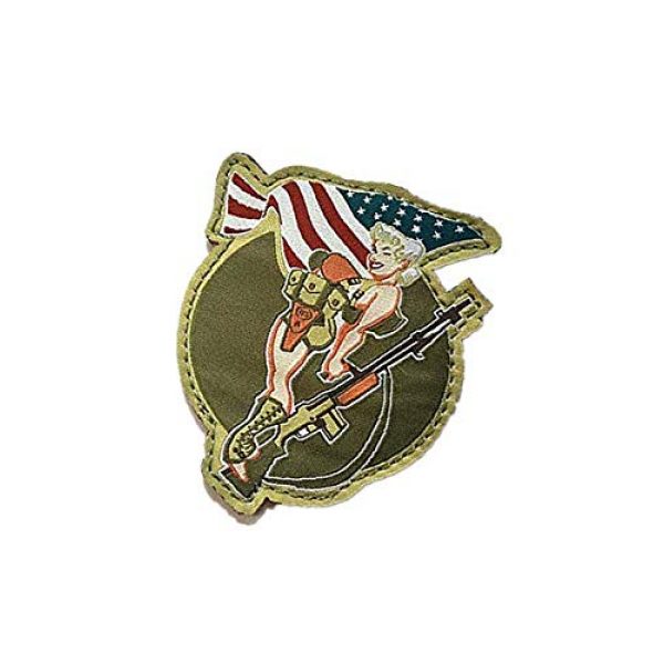 Embroidery Patch Airsoft Morale Patch 3 Bar Girl Pin Up Military Hook Loop Tactics Morale Patch