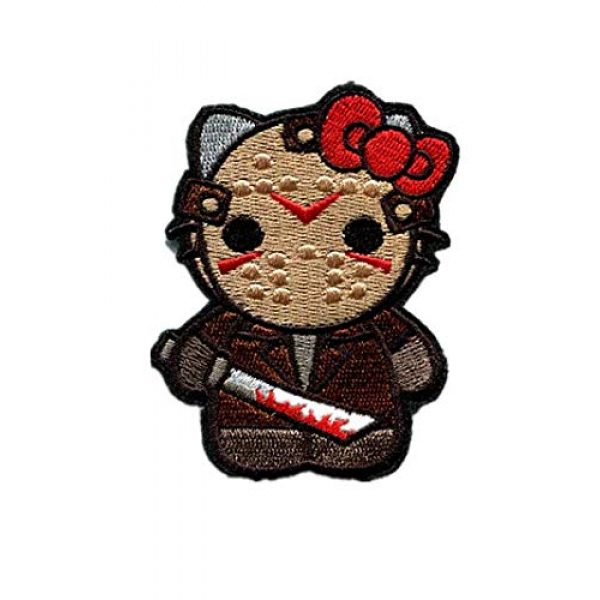 Embroidery Patch Airsoft Morale Patch 1 Hello Kitty As Warrior Military Hook Loop Tactics Morale Embroidered Patch
