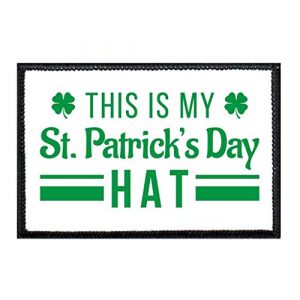P PULLPATCH Airsoft Morale Patch 1 This is My St. Patrick's Day Hat Shamrock Morale Patch | Hook and Loop Attach for Hats, Jeans, Vest, Coat | 2x3 in | by Pull Patch