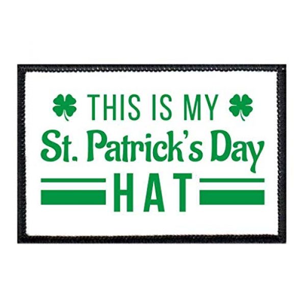 P PULLPATCH Airsoft Morale Patch 1 This is My St. Patrick's Day Hat Shamrock Morale Patch | Hook and Loop Attach for Hats, Jeans, Vest, Coat | 2x3 in | by Pull Patch