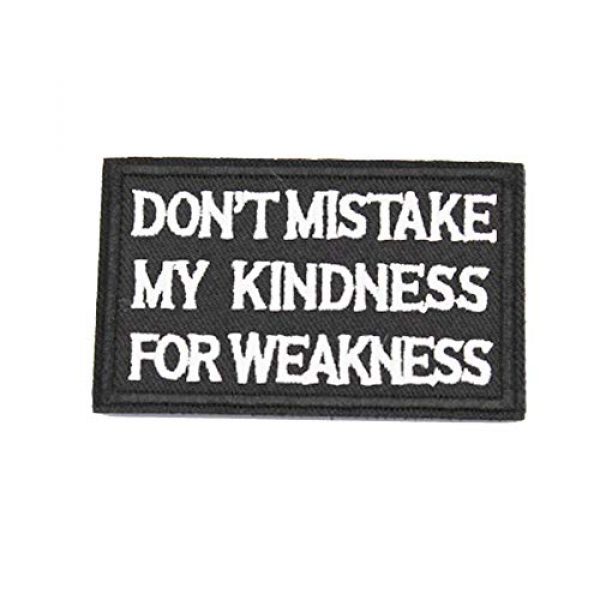 DATOUWEN ACCESSARY Airsoft Morale Patch 1 ZHDTW Tactical Morale Embroidered Patches with Hook and Loop Don't Mistake My Kindness for Weakness (DT-021)