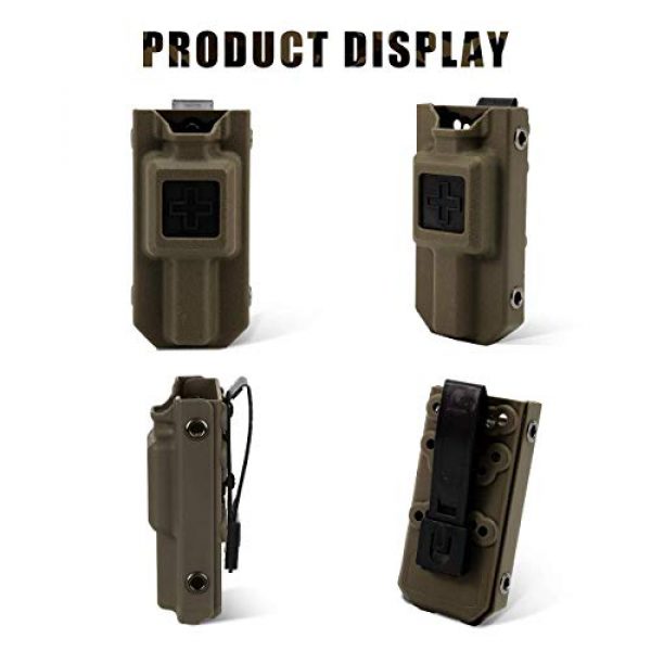 Catrne Tactical Pouch 4 Tourniquet Holder, Molle Tourniquet Pouch for CAT Combat Application Gen 7 or Older, Fits Up to 2" Width Belt Carrier Storage Box for Outdoor Hunting, Police Gear, Outdoor Rescue (Army Green, 3 Pcs)