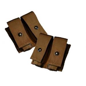 Airsoft Tactical Pouch 1 AirSoft Lot of 2 USGI Double 40MM HE High Explosive/Grenade MOLLE Pouch New Nib Coyote